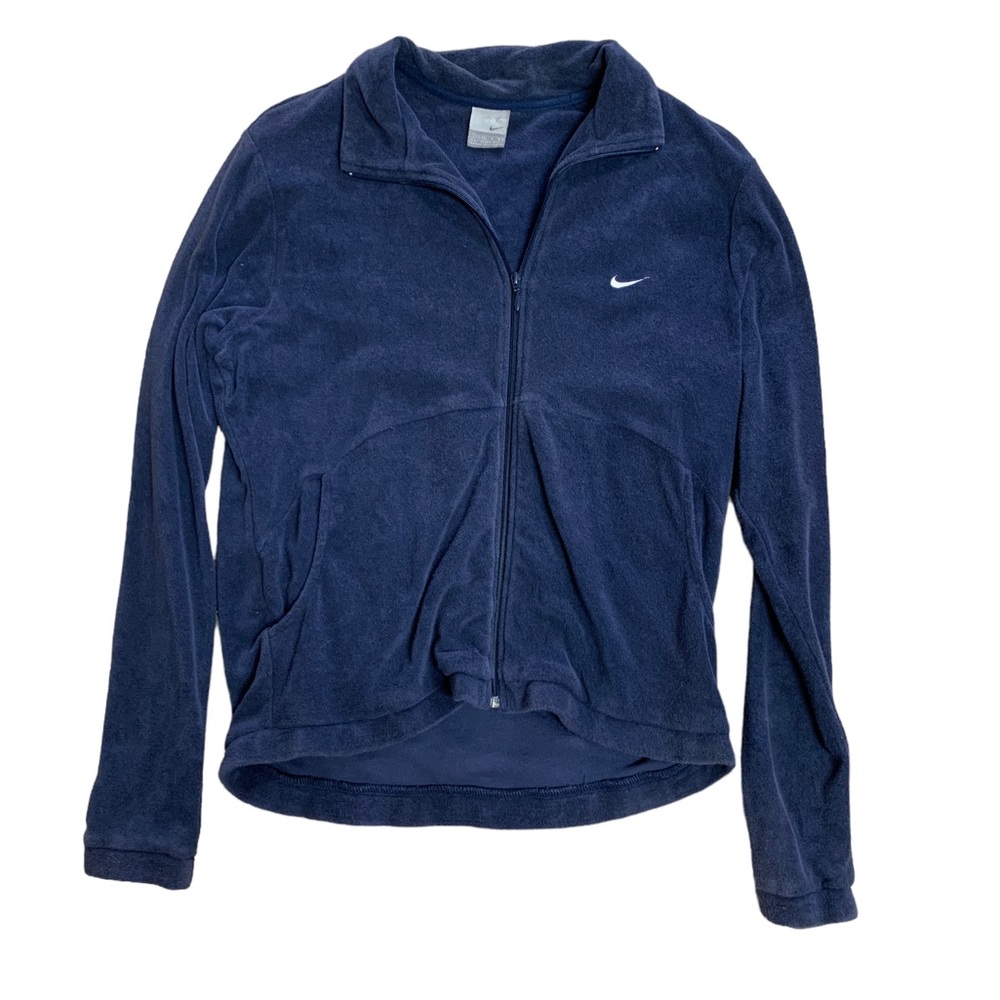 Vintage 90s Navy Light Blue Zip Up Nike Jacket